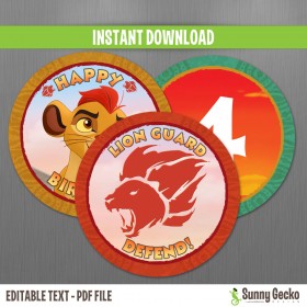 The Lion Guard Birthday Labels